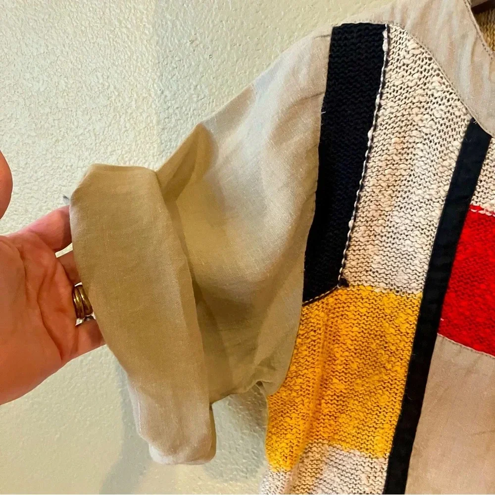 Vintage IB Diffusion Sweater Top, Medium,Colorblock, 90’s Geometric Shapes Retro - Picture 3 of 8